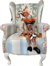 Ooak Handmade  cloth textile jester-cat  