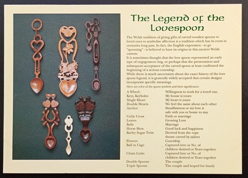 Lovespoon legend postcard - legend,