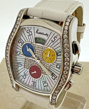 Kutchinsky Shadow Chopard Diamond Chronograph 37mm NOS MOP Dial Swiss Watch Rare