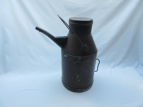 Vintage tall metal oil - , water