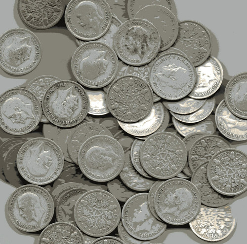Sixpences bulk lot 25 - sixpences,
