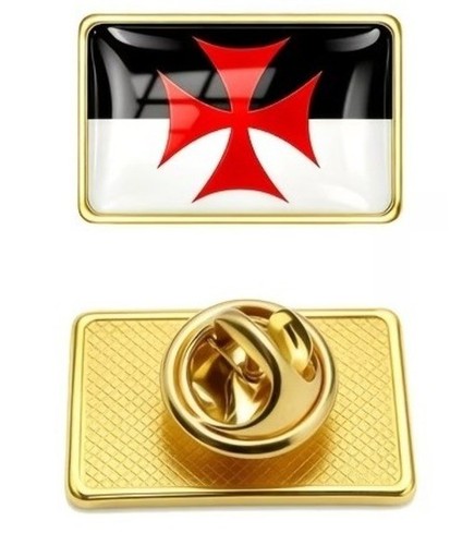 Knights templar flag lapel pin - knights,