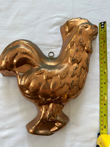 Vintage copper rooster shaped - vintage,