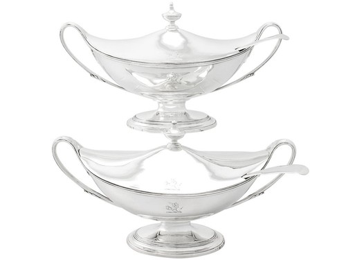 Sterling silver sauce tureens - sterling,