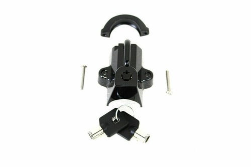 Black helmet lock with pipe - helmet,