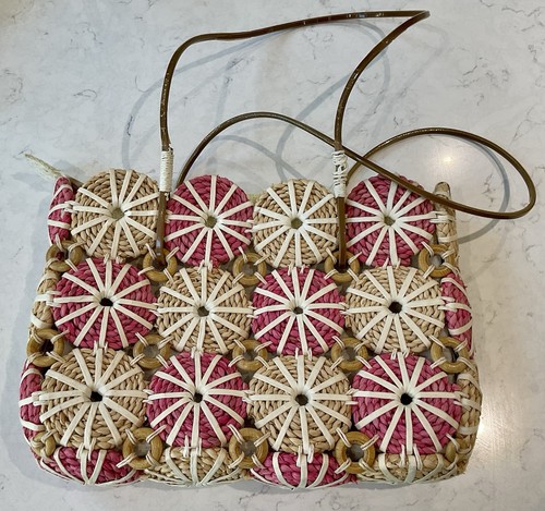 Pink and cream basket - and,