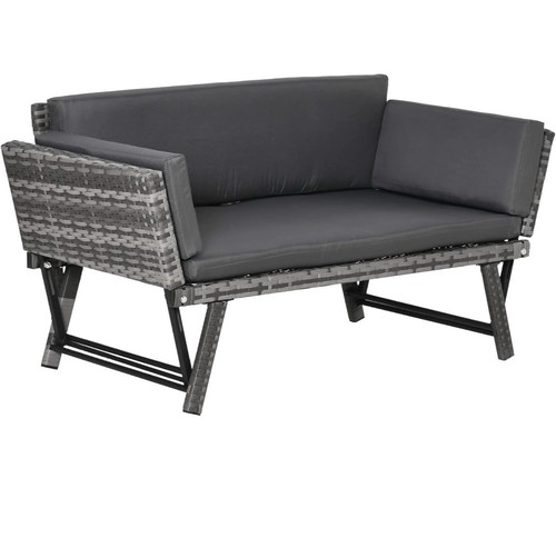 Outsunny rattan garden sofa - rattan,