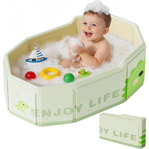 Green foldable baby - baby, bath