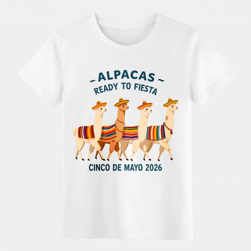 Funny fiesta alpacas - fiesta, cinco