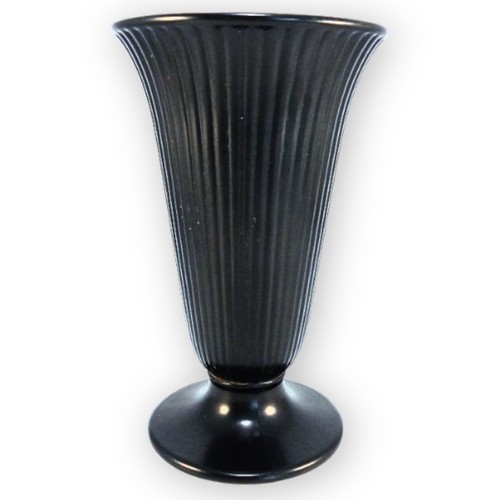 Wedgwood black vase fluted urn - wedgwood,