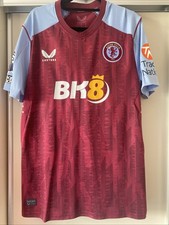 2023-24 Aston Villa Tim Iroegbunam Match Worn Issued Home Shirt SIGNED Everton