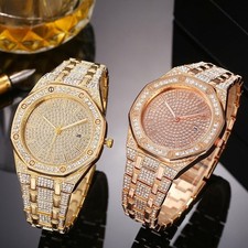 Mens Hip Hop Iced Gold Plated