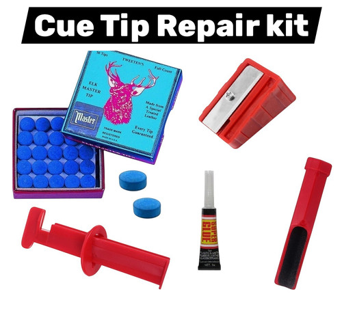Pool snooker cue tip repair - cue,