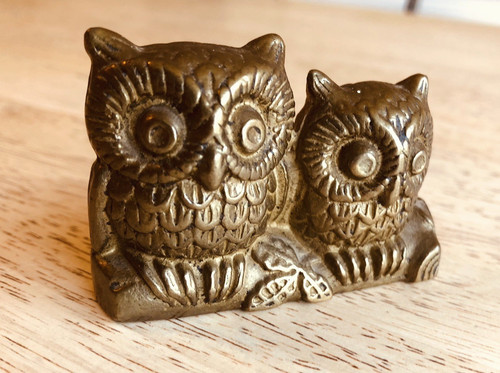 Cast bronze owl owlet small - owl, &