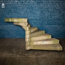 Spiral Staircase Steps, Large Antique Tread, Wind of 16th C Sandstone