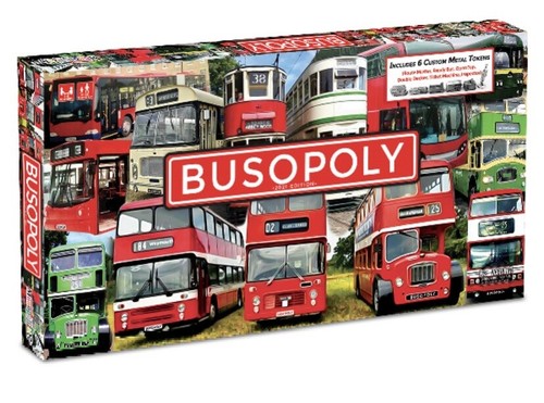 Bus monopoly family board - bus,