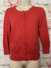 OASIS M 10/12 Orange 3/4 Sleeve Lightweight Knit Cardigan