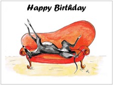 Birthday Card Greyhound