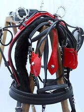 TIE DOWN HORSE DRIVING HARNESS BLACK/RED COLOR BIOTHAN