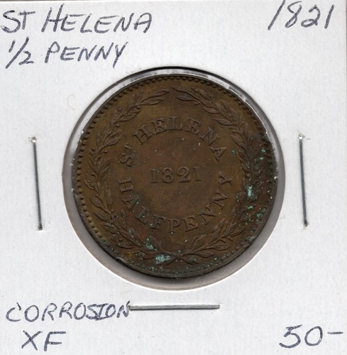 Helena half penny 1821 - st,