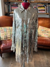 Pinko Sequin Duster Fringed