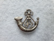 92nd RIFLE VOLUNTEER CORPS REGIMENT WM SHAKO BADGE
