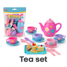 56-Piece Tea Set. Colourful