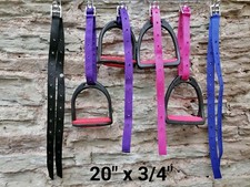 20" STIRRUP LEATHERS SYNTHETIC  pair webbing 3/4" WIDE (20mm) small children