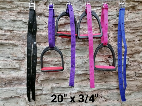 Stirrup leathers synthetic - 20",