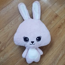 H&M PINK Flat Bunny Rabbit Soft Toy Plush Comforter Soother doudou lapin 
