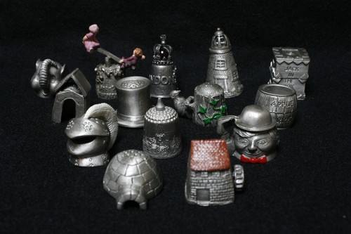 Vintage pewter thimbles x14 - vintage,