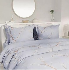 Supersoft by Cozee Home Cherry Blossom Print 4 Piece Duvet Set Lavender- Double