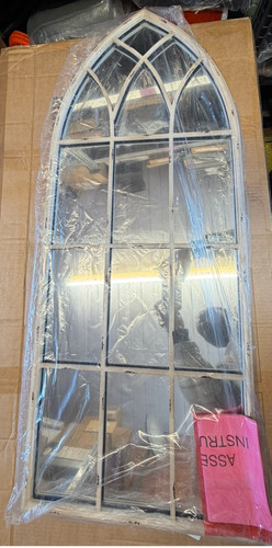 Rustic arched window mirrors - rustic,