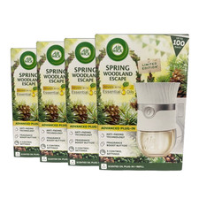 Air Wick Spring Woodland Escape Advanced Plug in Diffusers 4 Devices + 4 Refills