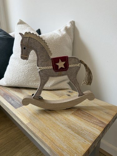 Wooden and felt - wooden, rocking