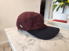 VTG Lacoste Wool Hat Large Maroon Black Crocodile Fitted Preppy Made In France