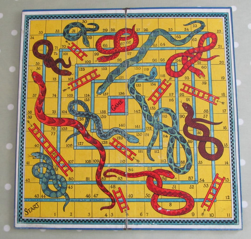 Vintage snakes and ladders - vintage,