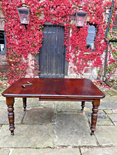 Fine Original Antique Mahogany Victorian Extendable Wind out Dining Table
