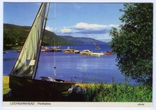 1980s Hail Caledonia Postcard Lochearnhead & Boats on Loch Earn Perth Unposted