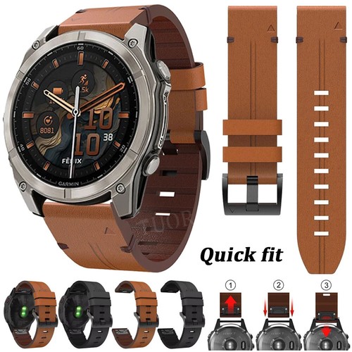 Leather band watch - strap, for