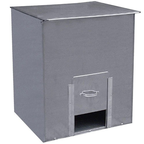 Large steel metal coal bunker - large,