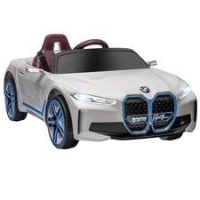 HOMCOM BMW i4 Licensed 12V Kids Electric Ride-On Car w/ Remote Control - White
