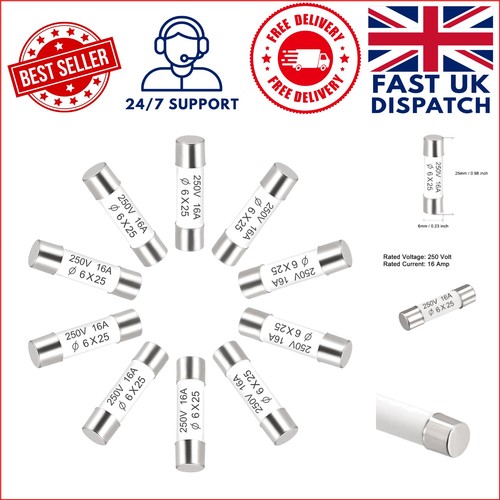 16a 250v fast blow ceramic - 250v,