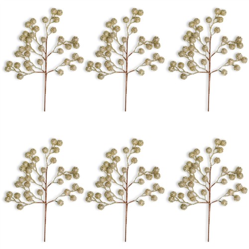6pc artificial picks berries - artificial,