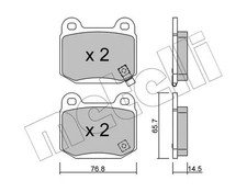 REAR BRAKE PAD SET DISC BRAKE