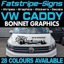 to fit VW CADDY COMPASS MOUNTAIN BONNET STICKERS GRAPHICS CAMPERVAN DAY VAN