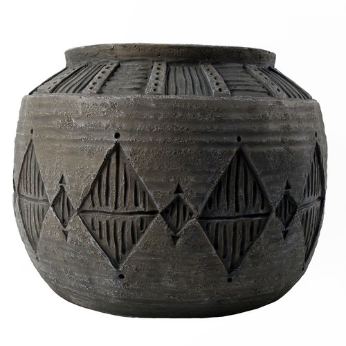 Planter large grey fibreglass - large,