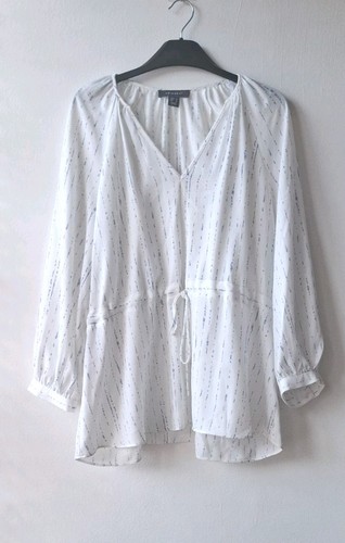 Primark tunic top white blue - primark, white/blue