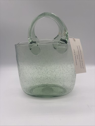 Glass vase with elegant purse - vase,