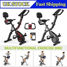 Folding Exercise Bike Foldable X-Bike w/ 10 Level Magnetic Resistance Fitness